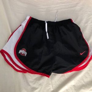 Ohio State Nike black running shorts